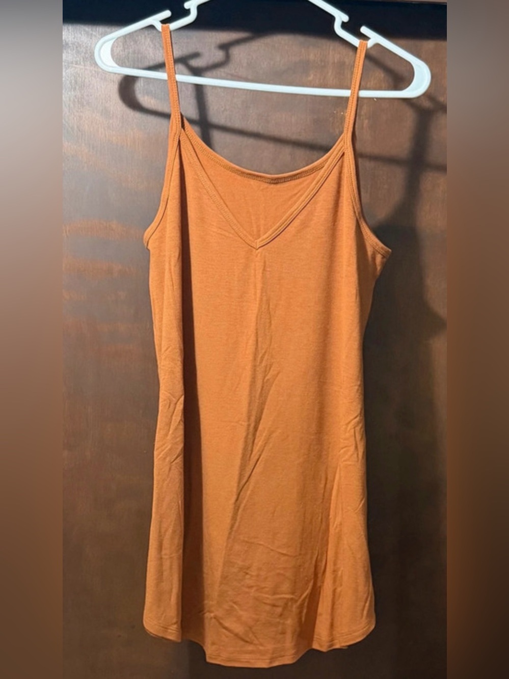 Zenana Outfitters Rust Orange Spaghetti Strap Tank